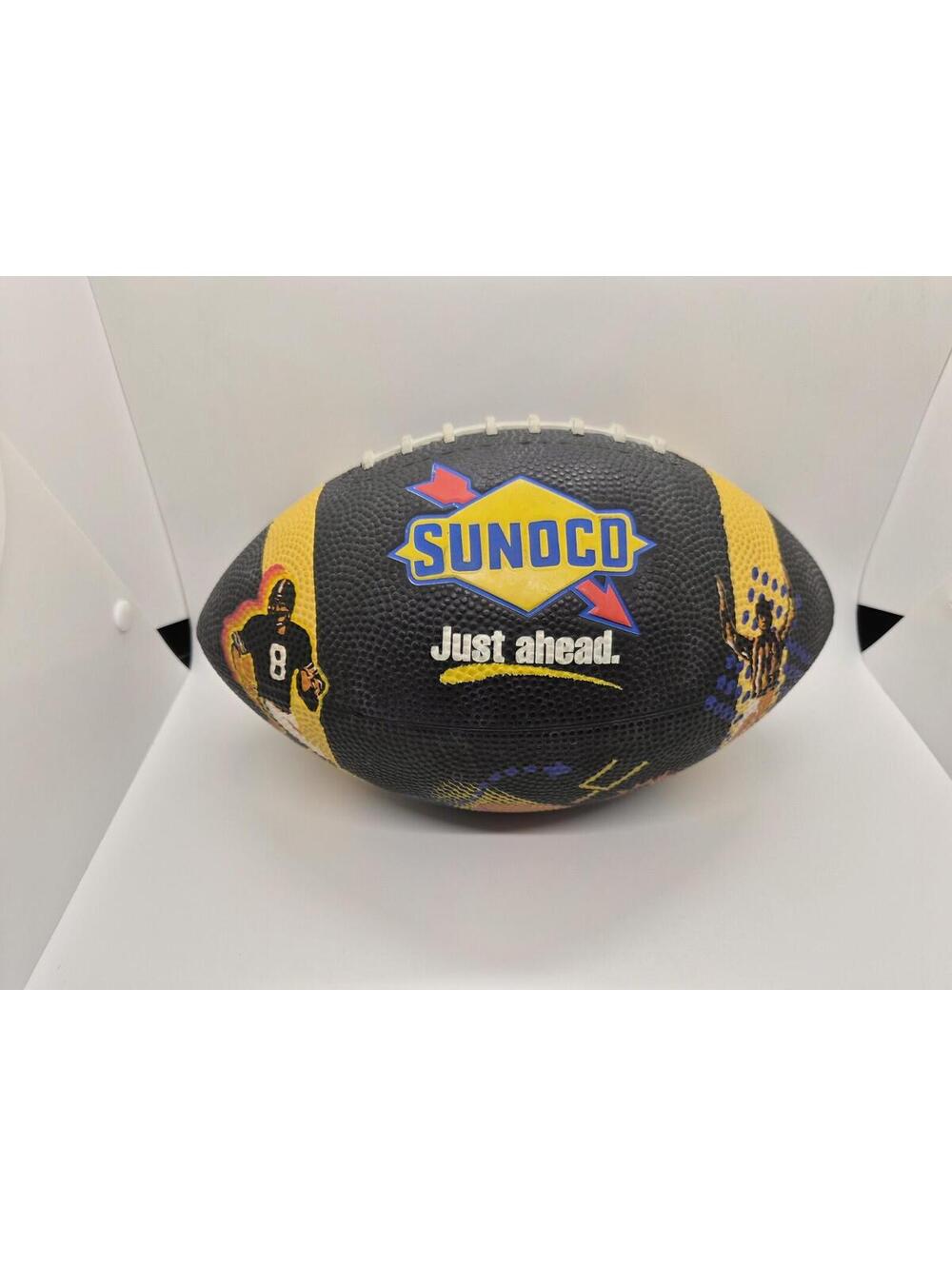 1990s Sunoco Just Ahead Touchdown Regulation Football Black Version HTF * Bx54